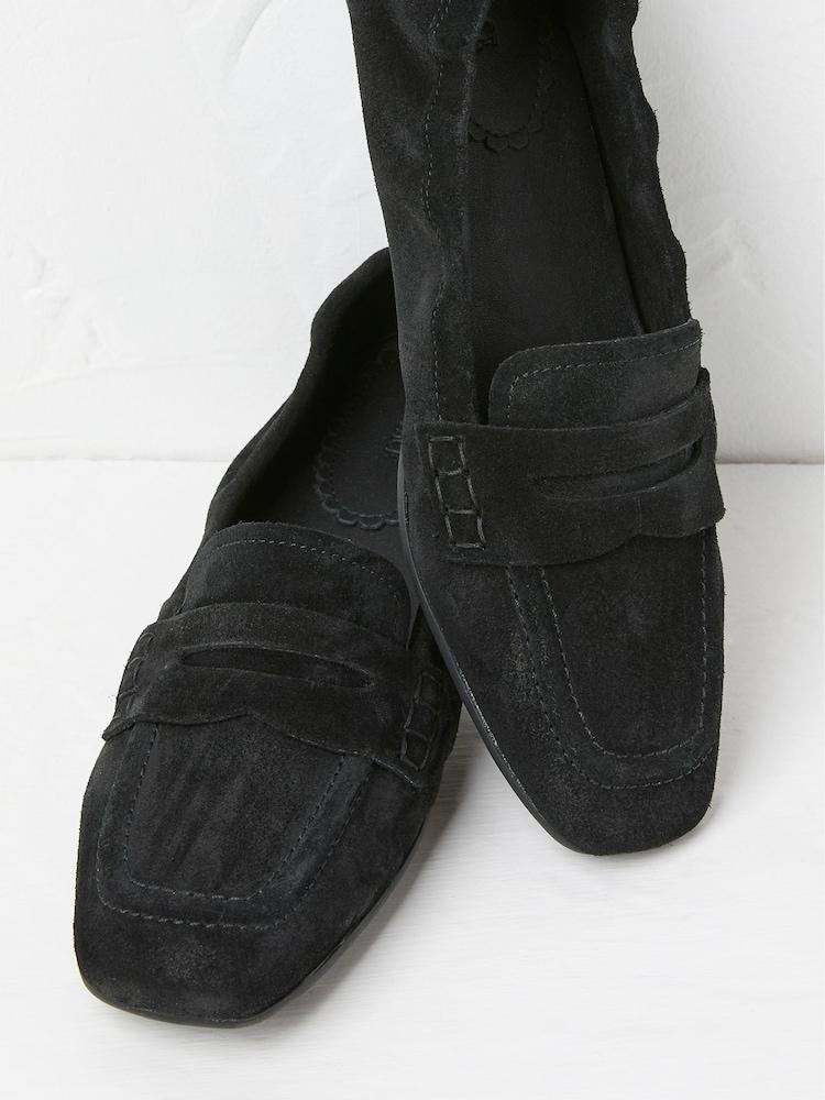 Fat Face Black Flexible Loafer