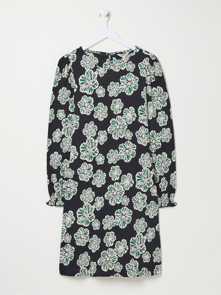 fat face Black Floral Jersey Dress