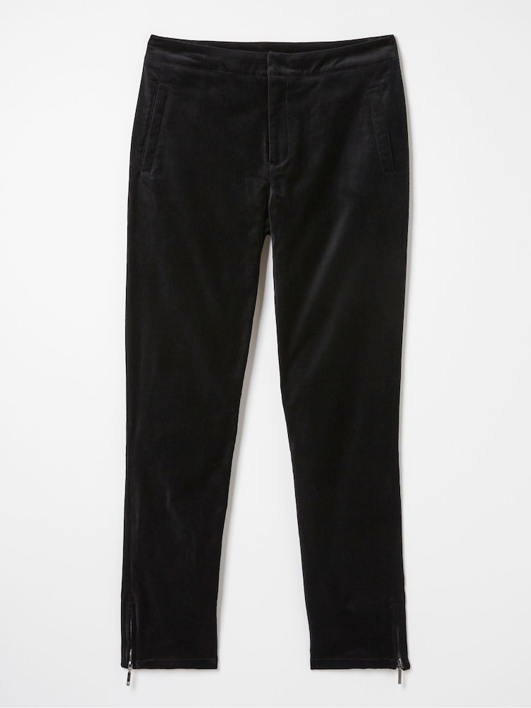 fat face Black Isobelle Velvet Trousers