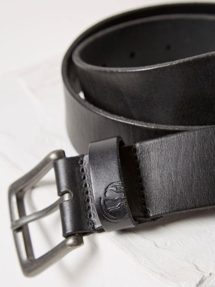 Fat Face Black Italian Leather Belt
