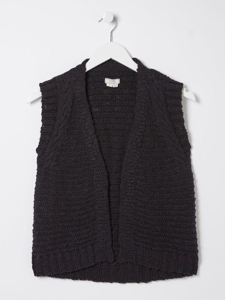 fat face Black Knitted Waistcoat