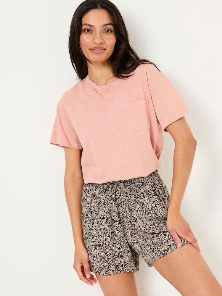 Fat Face Black Leaf Dot Flippy Shorts