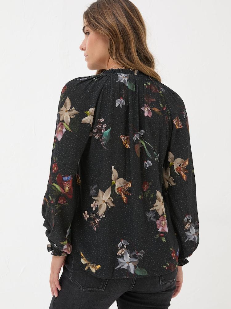 Fat Face Black Lil Moonlit Blouse