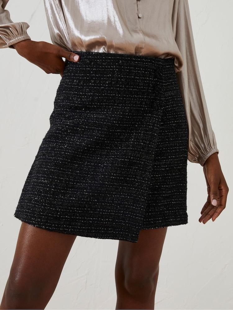 Fat Face Black Lily Metallic Skirt