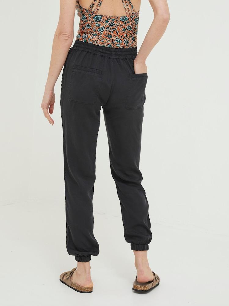 Fat Face Black Lyme Plain Joggers