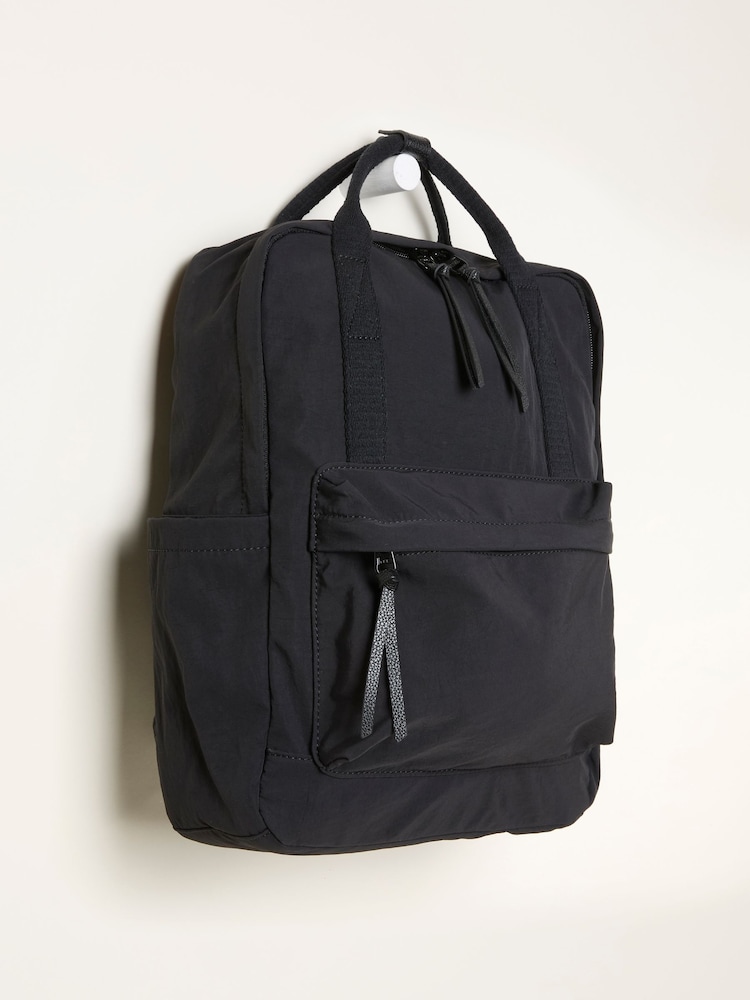 fat face Black Nylon Backpack