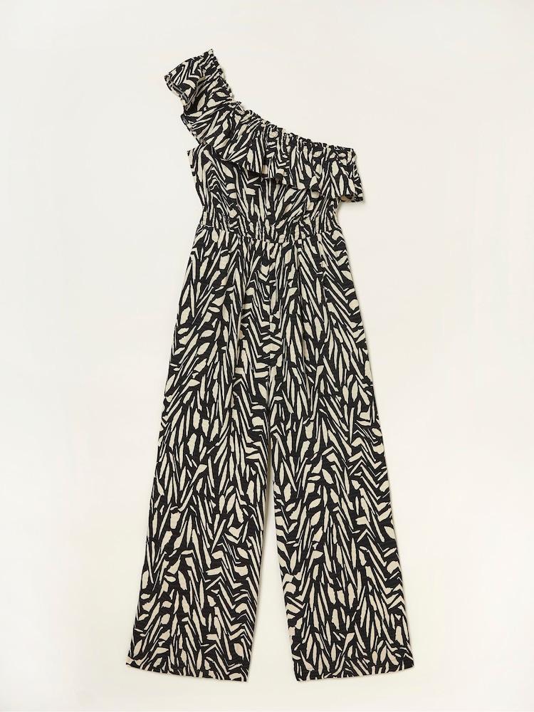 fat face Black Painstroke Stella Jumpsuit