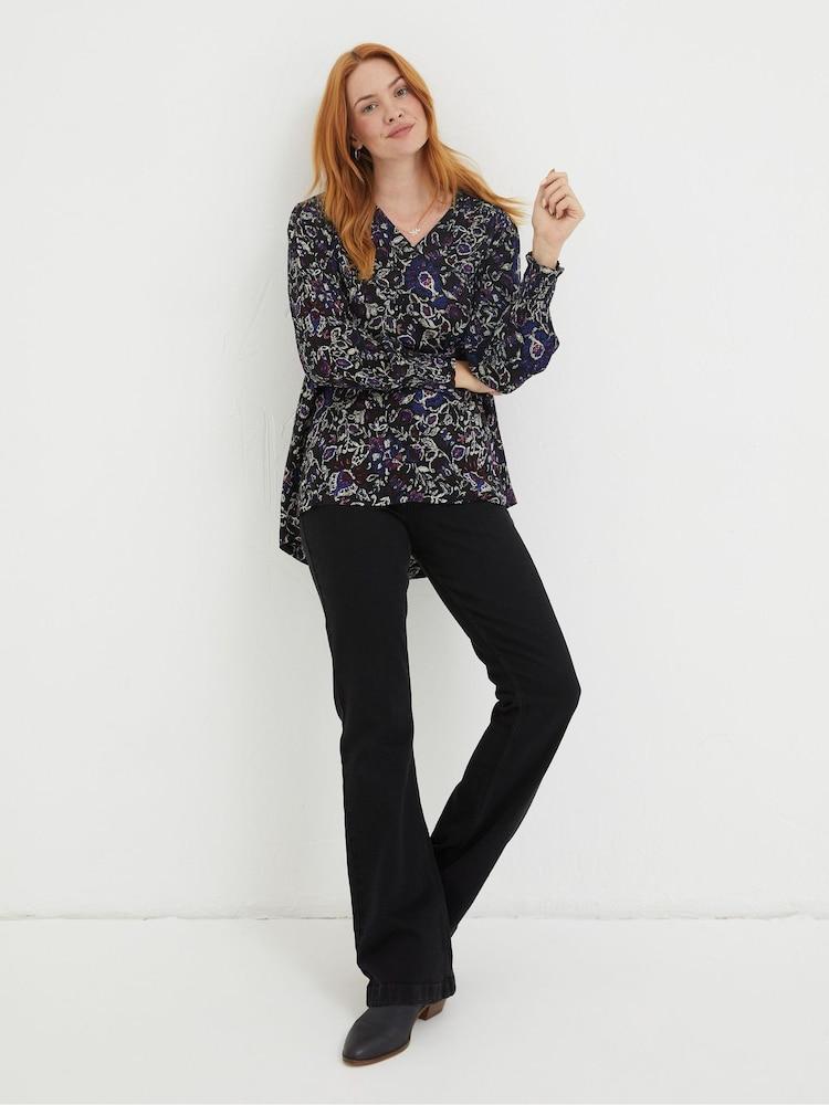 Fat Face Black Patsy Inspirit Floral Tunic