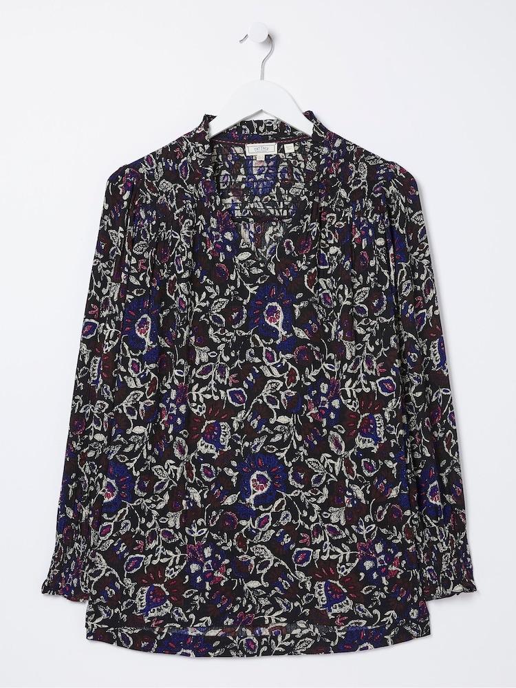 fat face Black Patsy Inspirit Floral Tunic