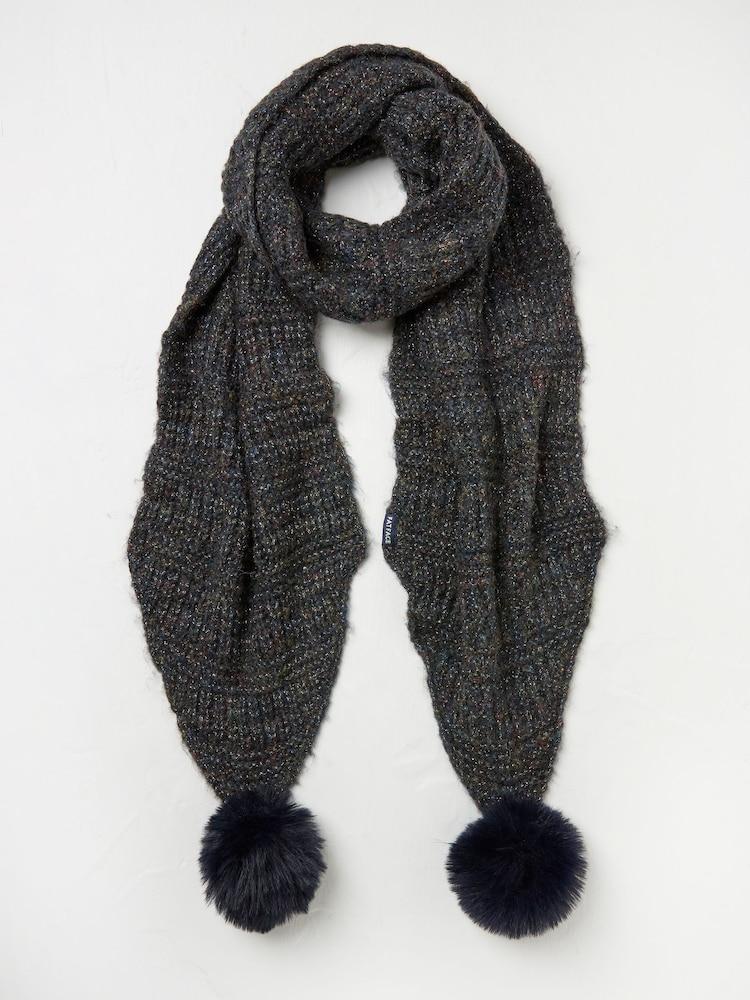 Fat Face Black Sparkle Scarf