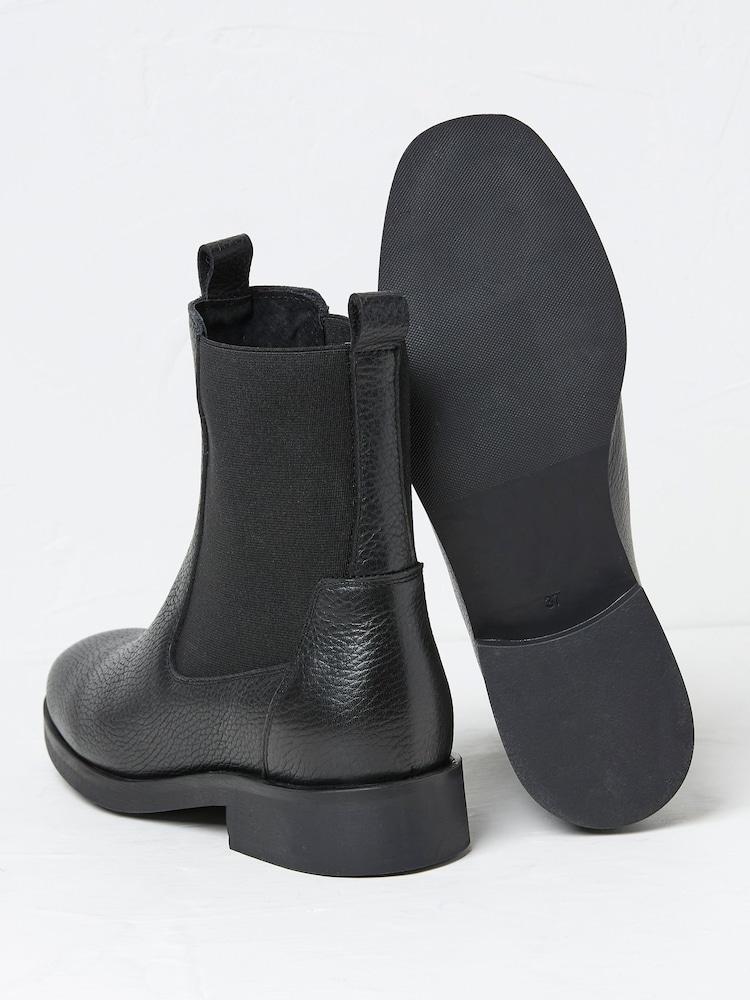 Fat Face Blair Black Chelsea Boots