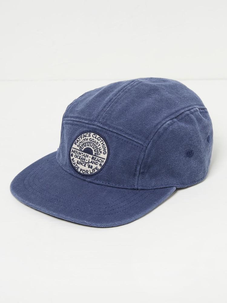 Fat Face Blue 100% Cotton 5 Panel Patch Cap