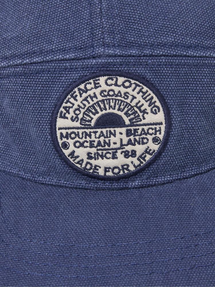 Fat Face Blue 100% Cotton 5 Panel Patch Cap