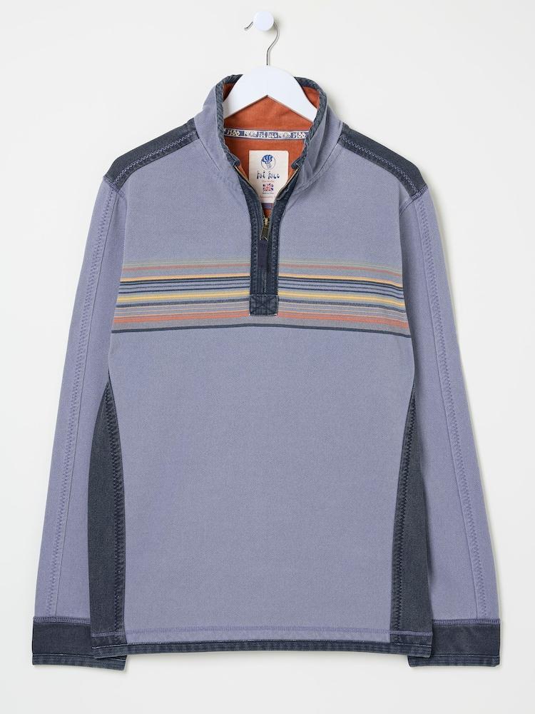 fat face Blue 100% Cotton Airlie Panel Sweat Top