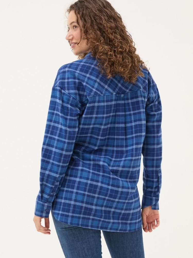 Fat Face Blue 100% Cotton Carolin Check Shirt
