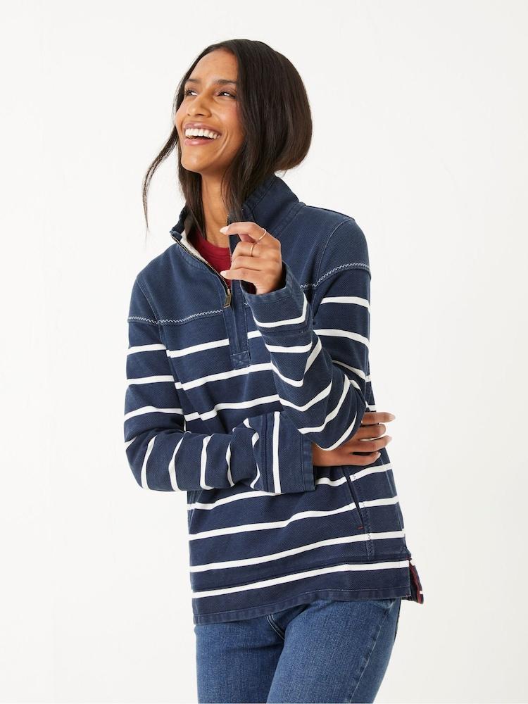 Fat Face Blue Airlie Classic Breton Sweatshirt