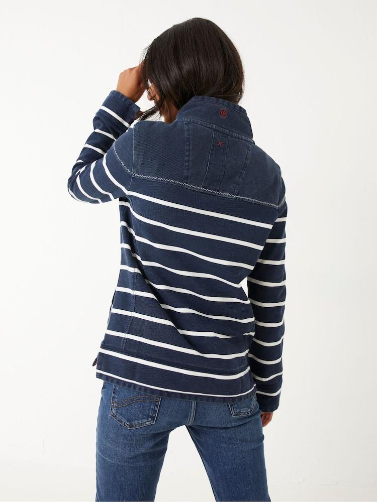 Fat Face Blue Airlie Classic Breton Sweatshirt
