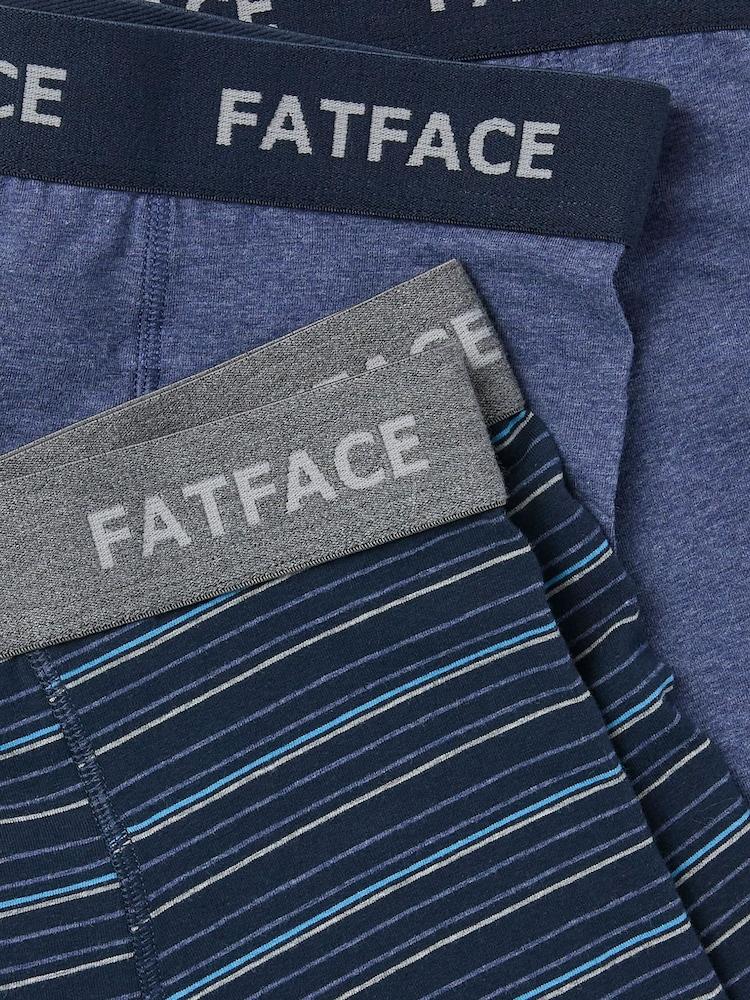 Fat Face Blue Barton Stripe Boxers 2 Pack