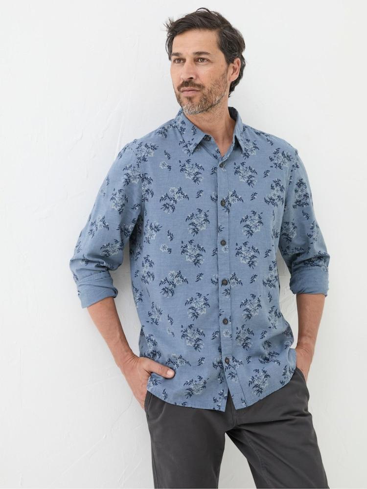 Fat Face Blue Bloom Print Shirt