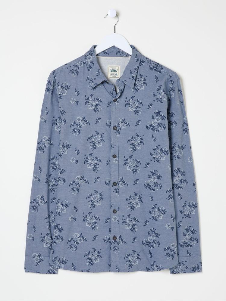 fat face Blue Bloom Print Shirt