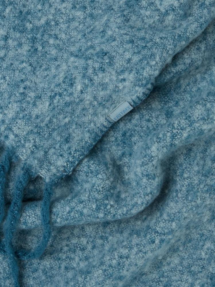 Fat Face Blue Boucle Scarf