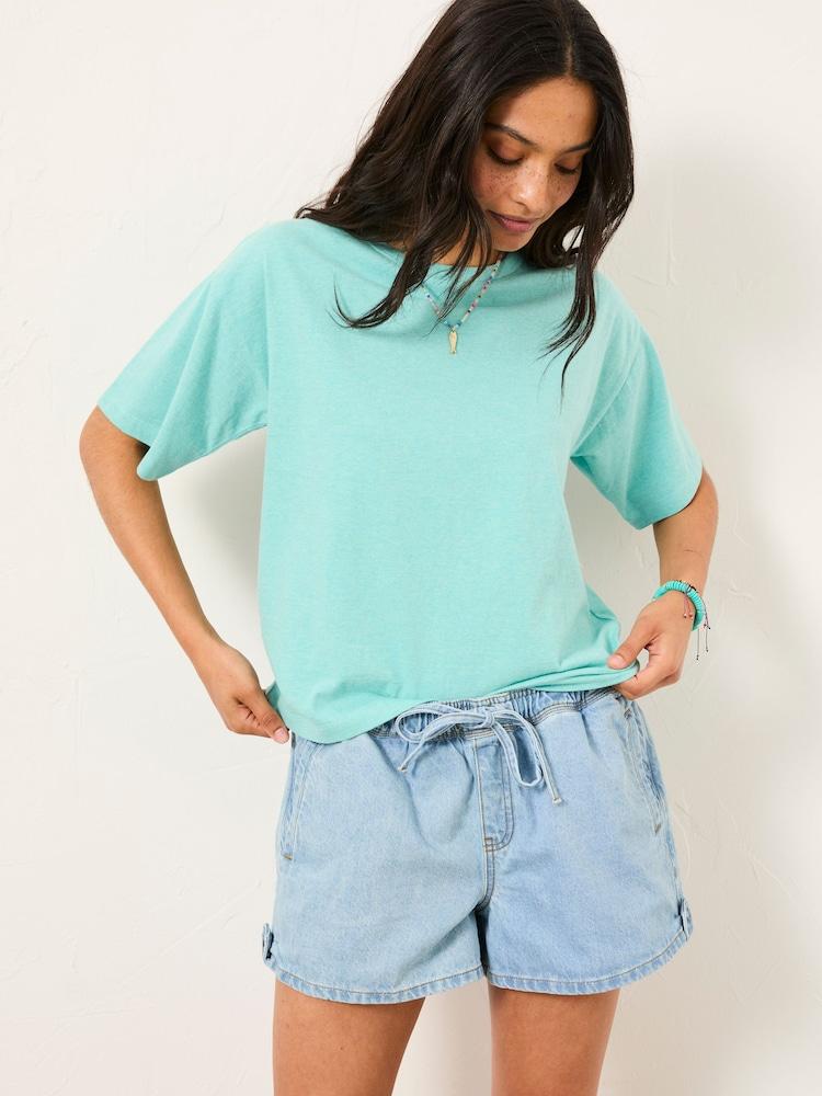 Fat Face Blue Boxy T-Shirt