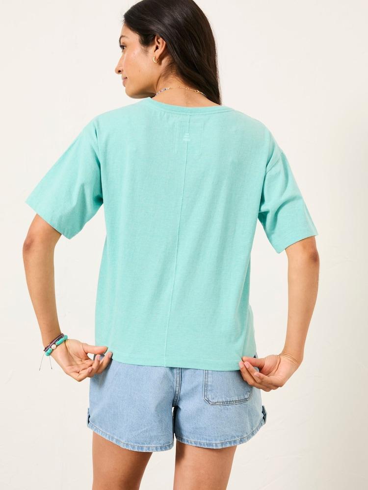 Fat Face Blue Boxy T-Shirt