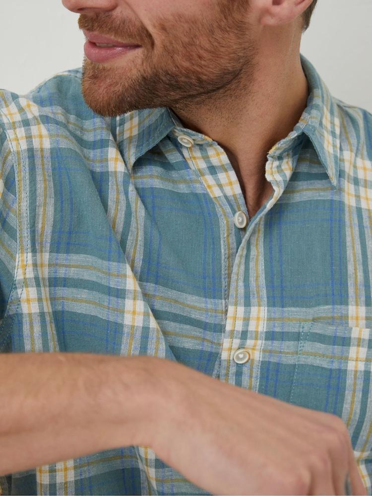 Fat Face Blue Braddock Check Shirt