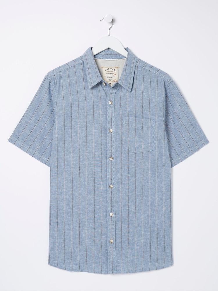 fat face Blue Buriton Striped Shirt