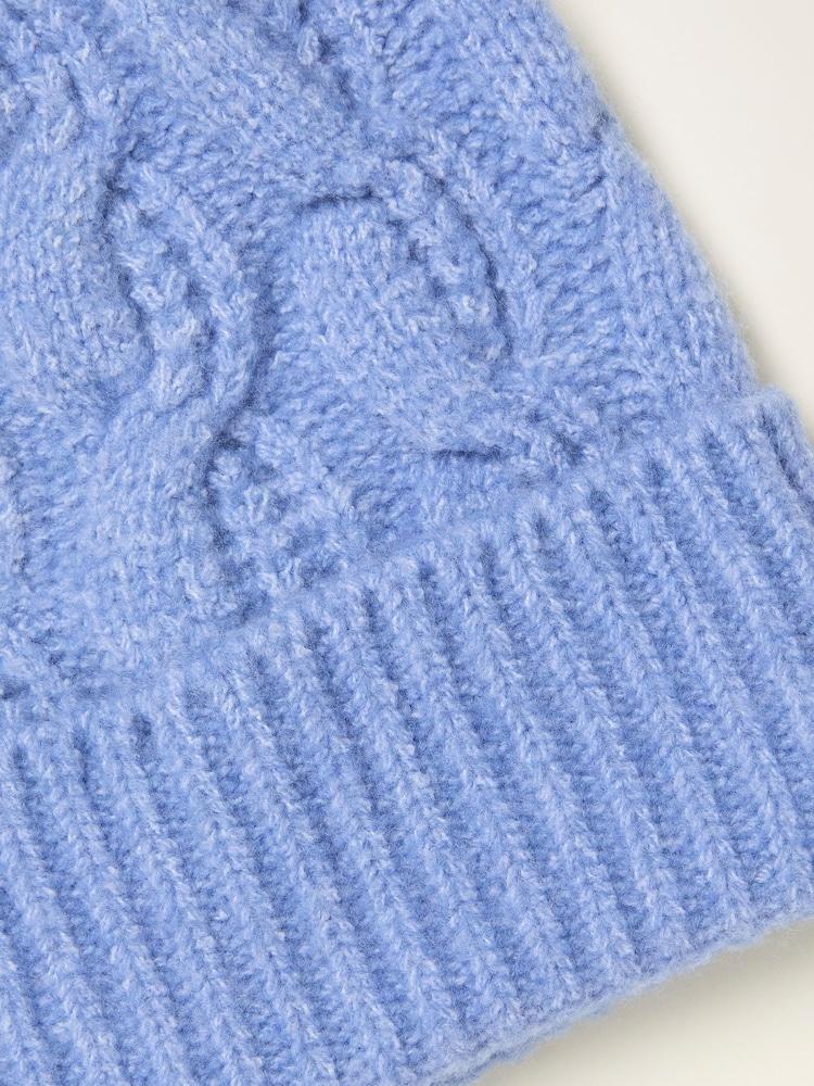Fat Face Blue Cable Beanie