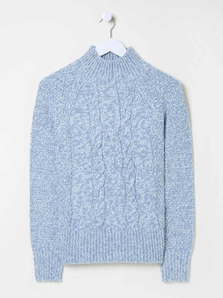 fat face Blue Cali Cable Jumper