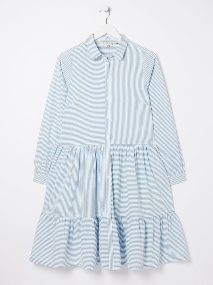 fat face Blue Charlotte Stripe Shirt Dress