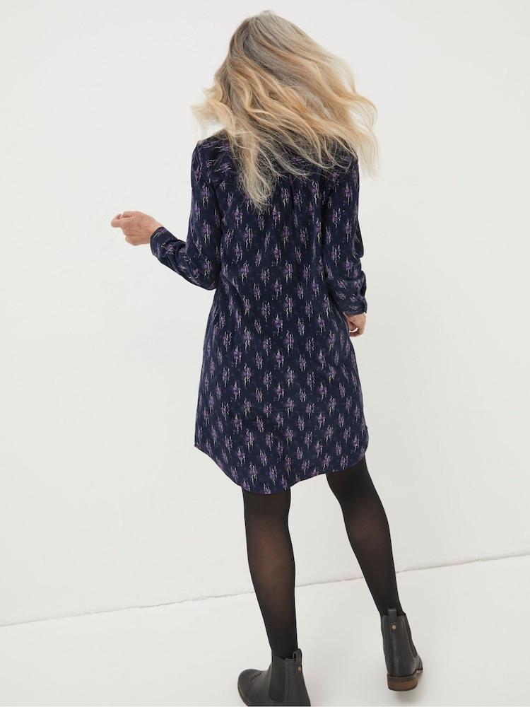 Fat Face Blue Chester Ink Ditsy Dress