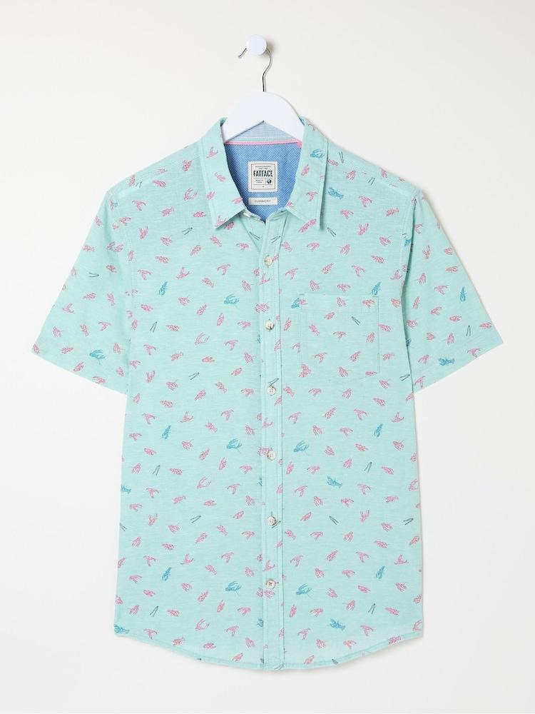 fat face Blue Cracking Lobster Print Shirt