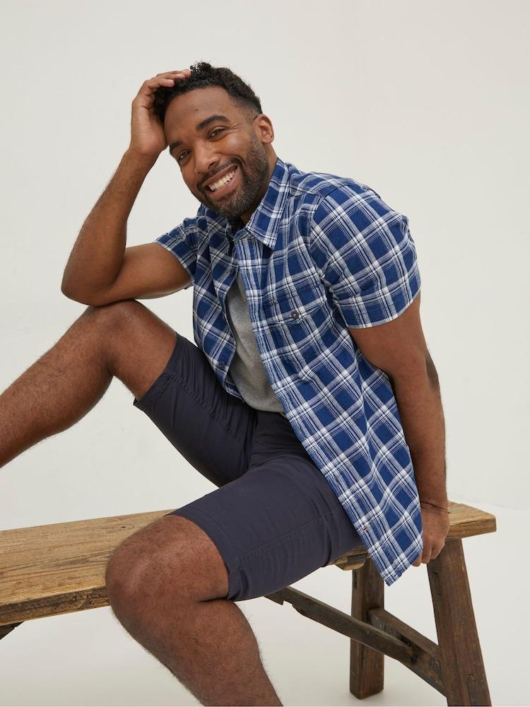 Fat Face Blue Crowford Check Shirt