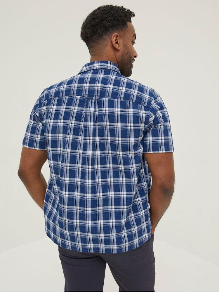 Fat Face Blue Crowford Check Shirt