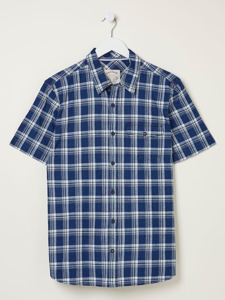 fat face Blue Crowford Check Shirt