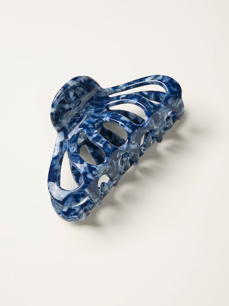 Fat Face Blue Cut Out Claw Clip