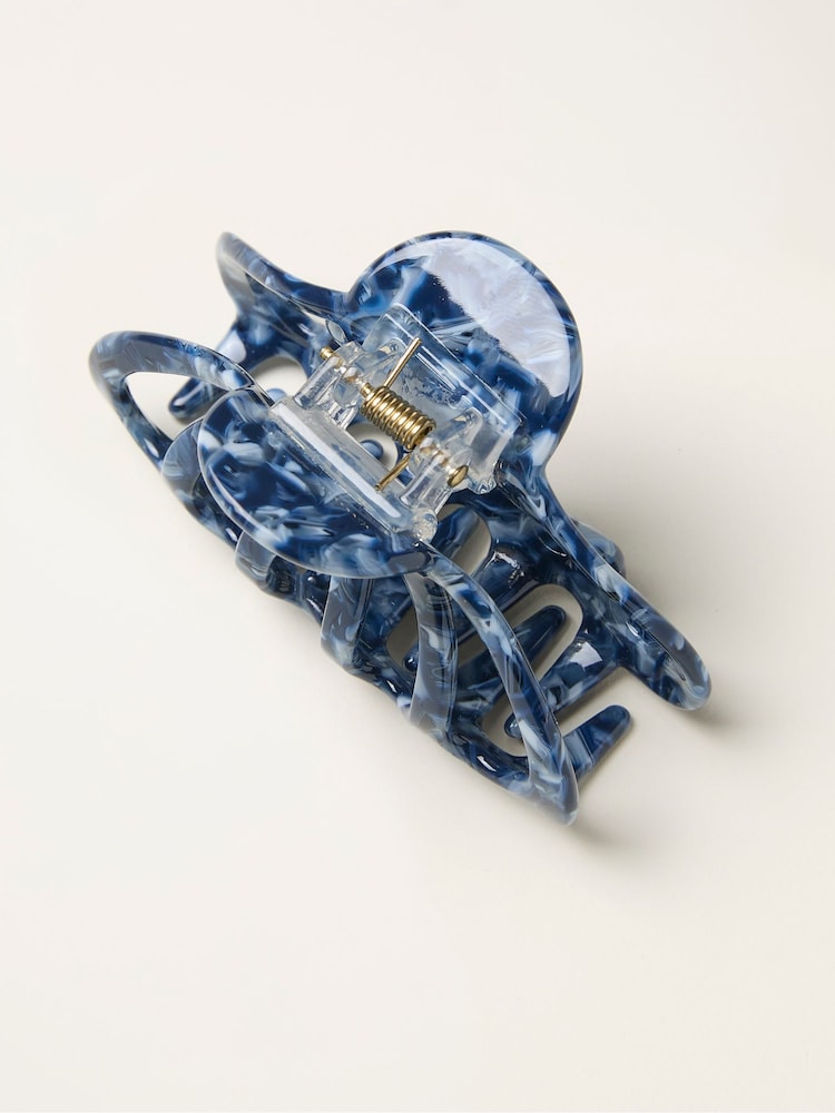 Fat Face Blue Cut Out Claw Clip