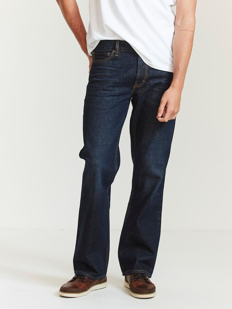Fat Face Blue Dark Vintage Wash Bootcut Jeans