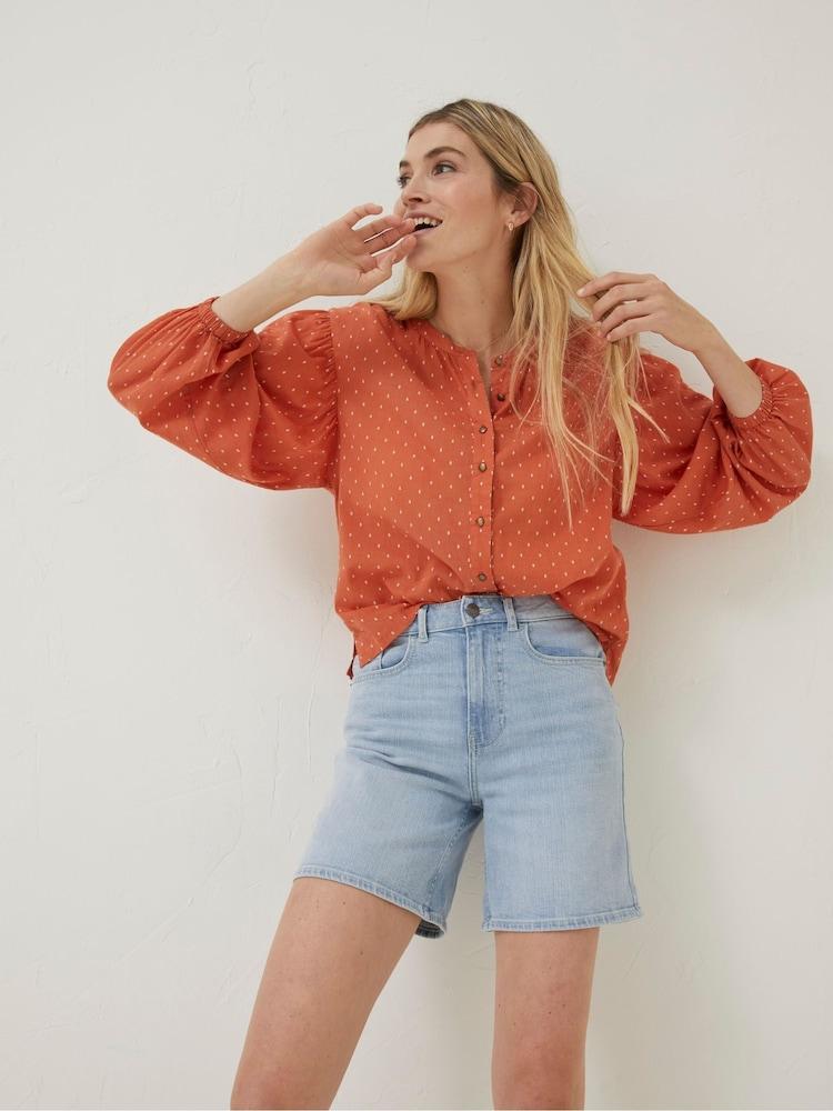 Fat Face Blue Darley Denim Shorts