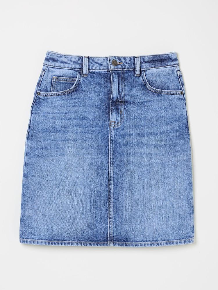 fat face Blue Denim Hattie Skirt
