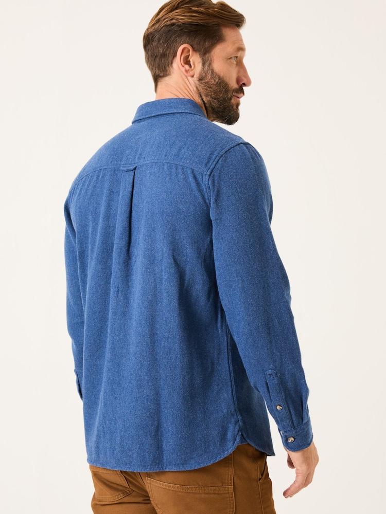 Fat Face Blue Denim Long Sleeve Brushed Shirt