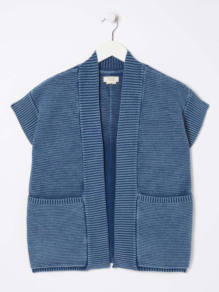 fat face Blue Eden Knitted Cardigan