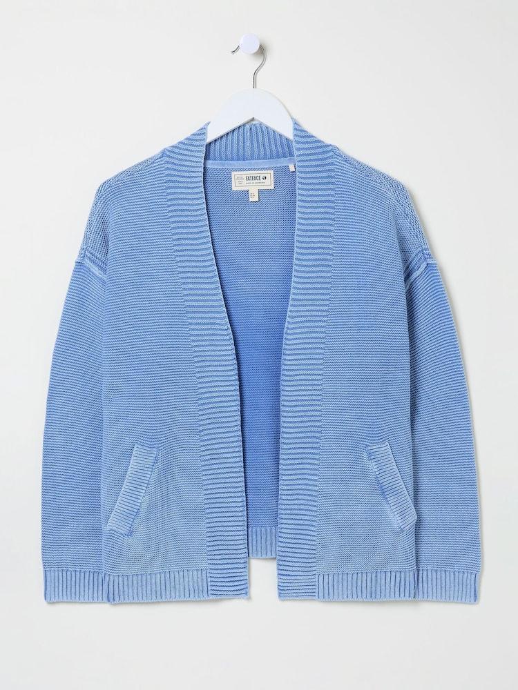 fat face Blue Edie Laundered Knitted Cardigan
