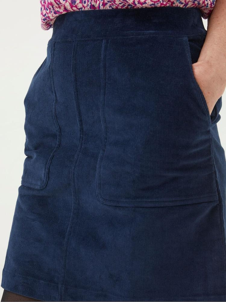 fat face Blue Eliza Cord Skirt