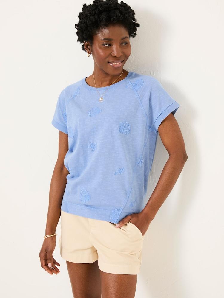 Fat Face Blue Embroidered MCS TShirt