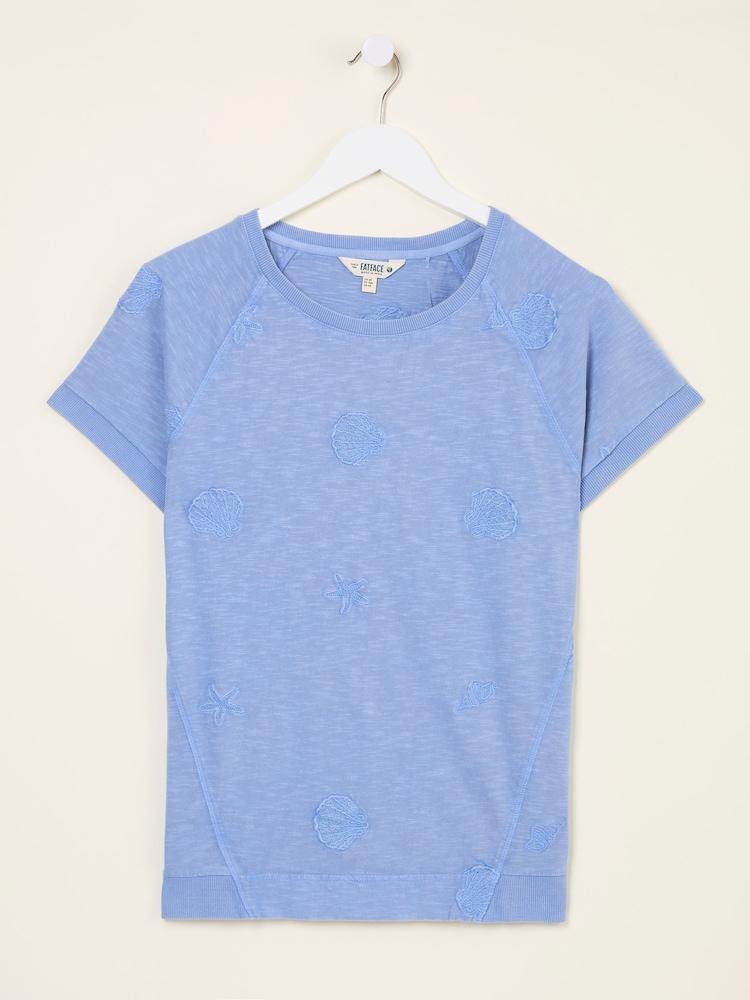 fat face Blue Embroidered MCS TShirt