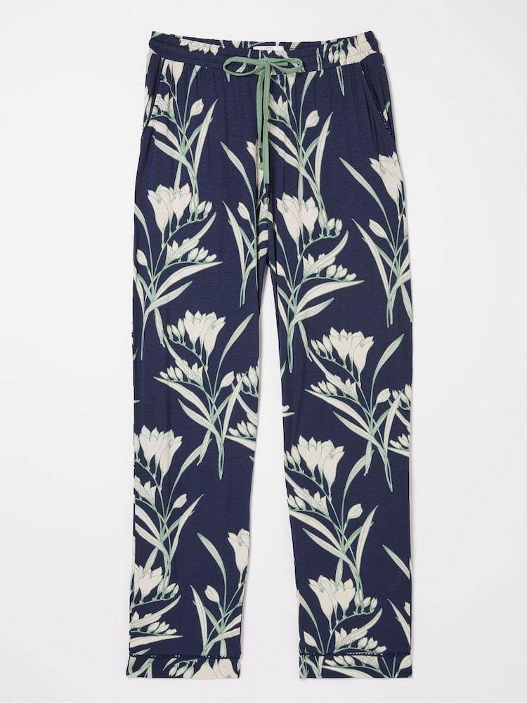fat face Blue Eva Spring Blooms Jersey Pyjamas
