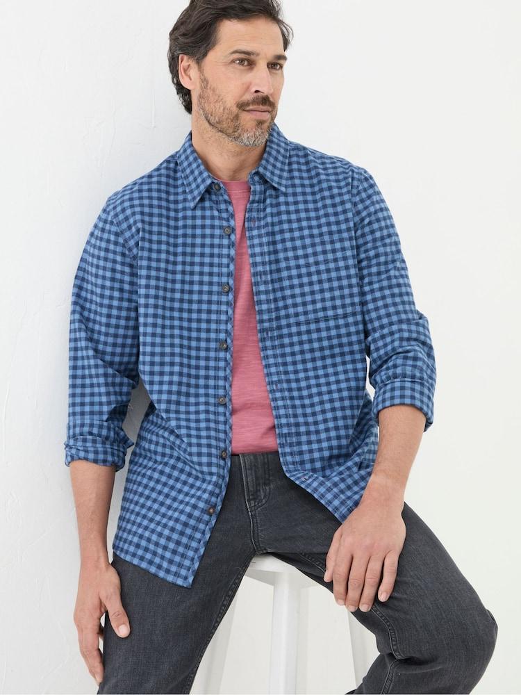 Fat Face Blue Everly Gingham Shirt